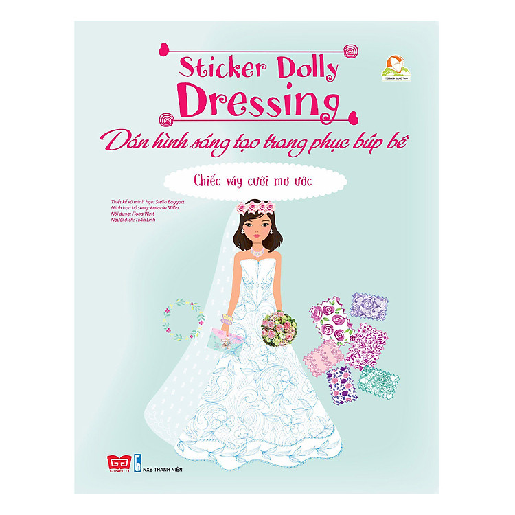Dán Hình Sáng Tạo Trang Phục Búp Bê – Chiếc Váy Cưới Mơ Ước