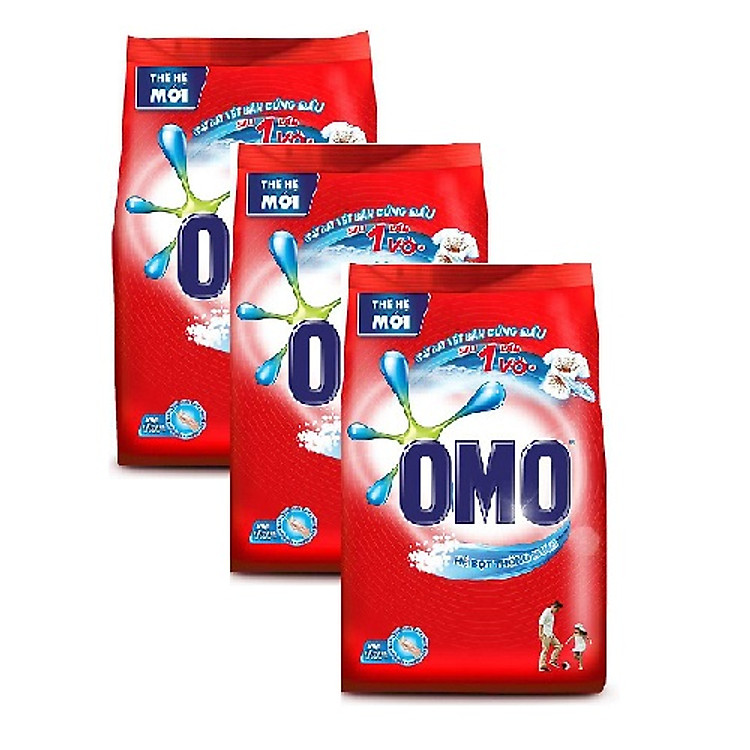 Combo 3 gói bột giặt Omo đỏ ( 400g / gói )