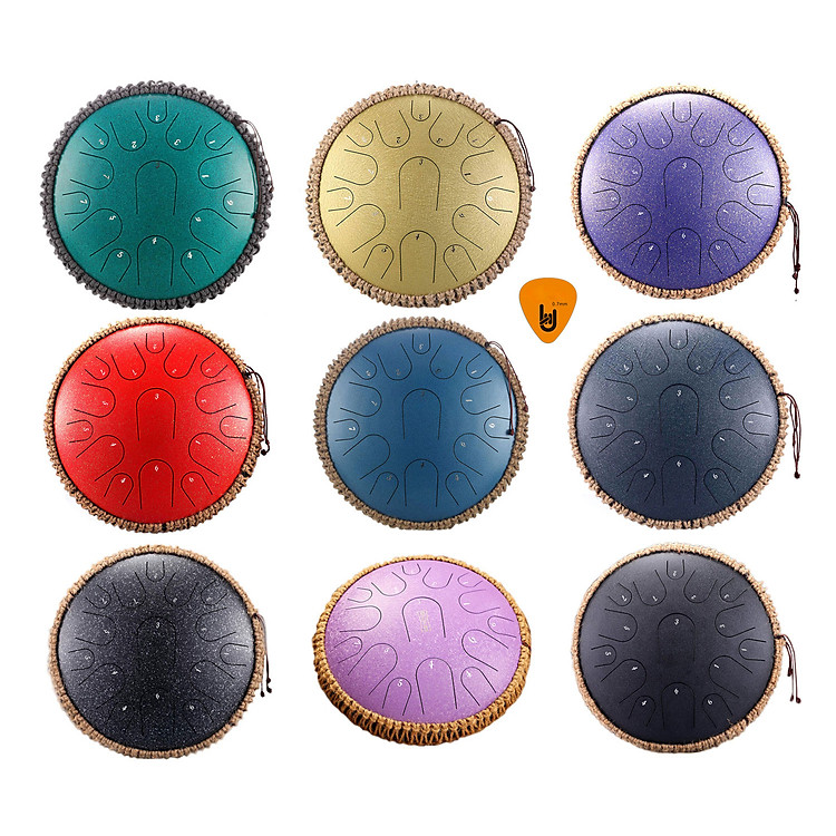 Trống Tank Hluru 15 Tone TB15 14inch (Steel Tongue Drum Lưỡi Thép Không Linh) - Kèm Móng Gẩy DreamMaker