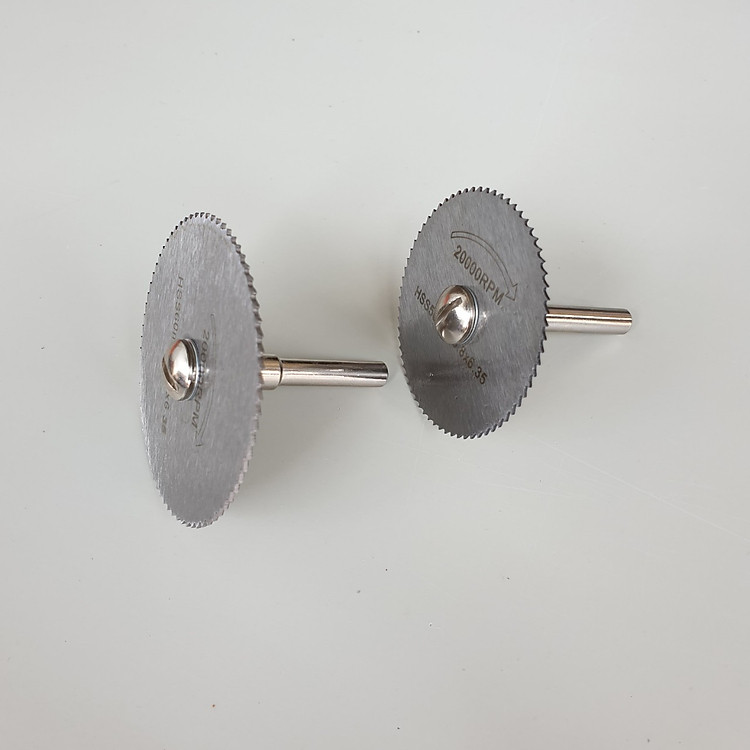 2 đĩa cắt răng lưỡi cưa dùng cắt gỗ nhựa meca đường kính 50mm và 60mm + 1 cán