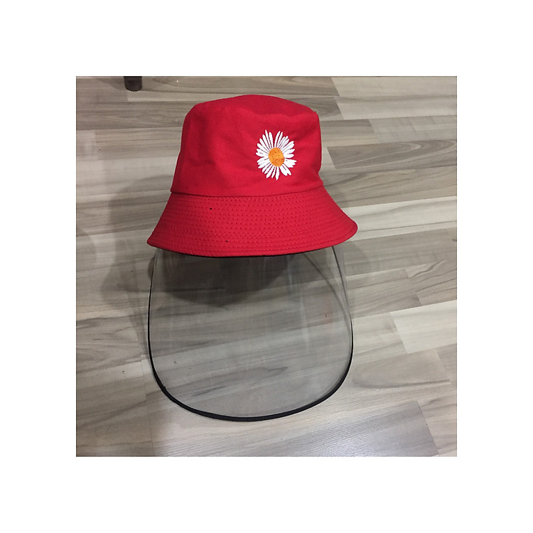Nón Bucket Tai Bèo Thời Trang Unisex Chống Dịch, Chống Bụi Có Tấm Kính Dẻo Tháo Được Kính Họa Tiết Hoa Cúc Hot Trend