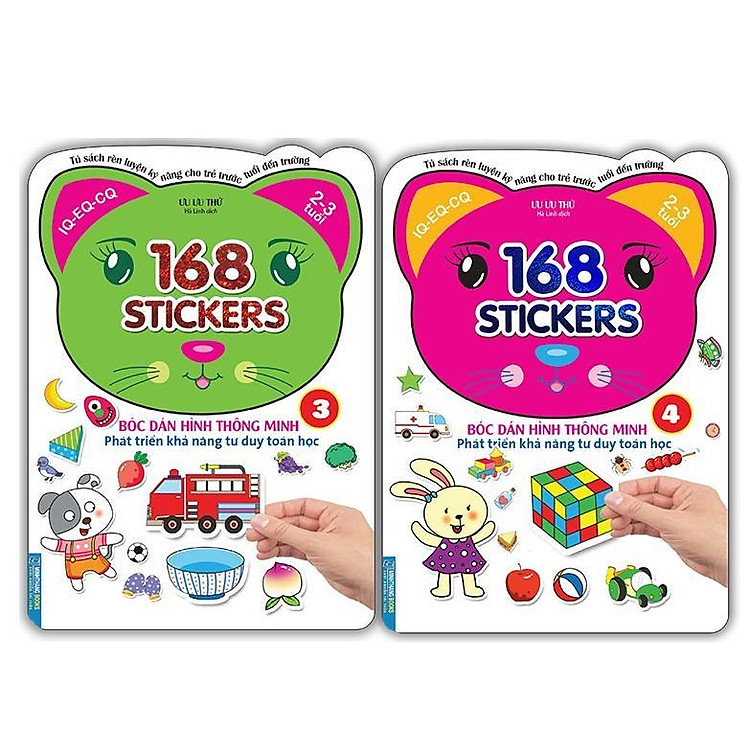 Bóc Dán Hình Thông Minh Cho Bé 2 – 3 Tuổi – 168 Sticker – Quyển 3 + 4