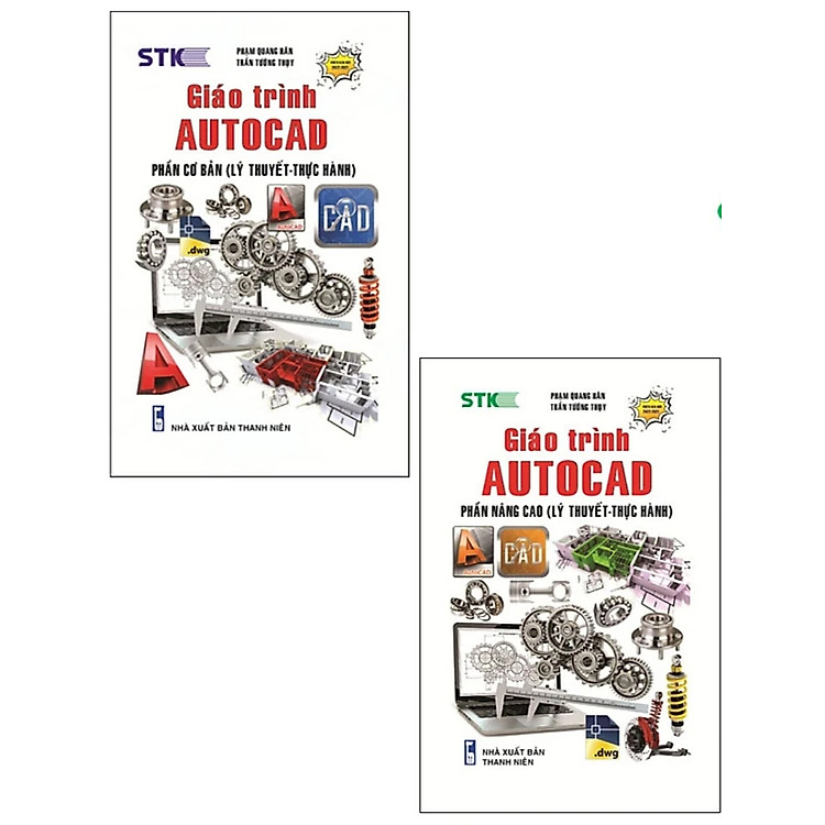 Combo Giáo Trình AutoCAD Phần Cơ Bản (Lý thuyết - Thực Hành) Và Giáo Trình AutoCAD Phần Nâng Cao (Lý thuyết- Thực hành). - Tặng sổ tay xương rồng