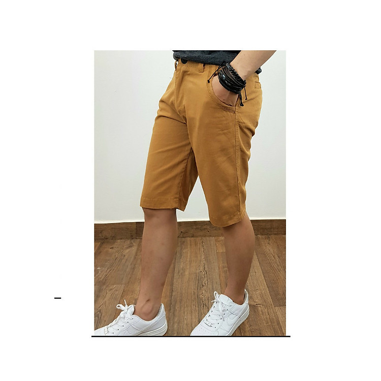 Quần Short kaki nam vải êm bền đẹp Xanh đậm và nâu