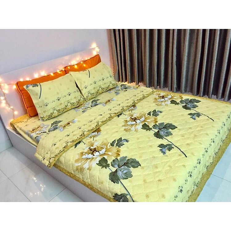 Chăn hè Cotton Poly cúc vàng
