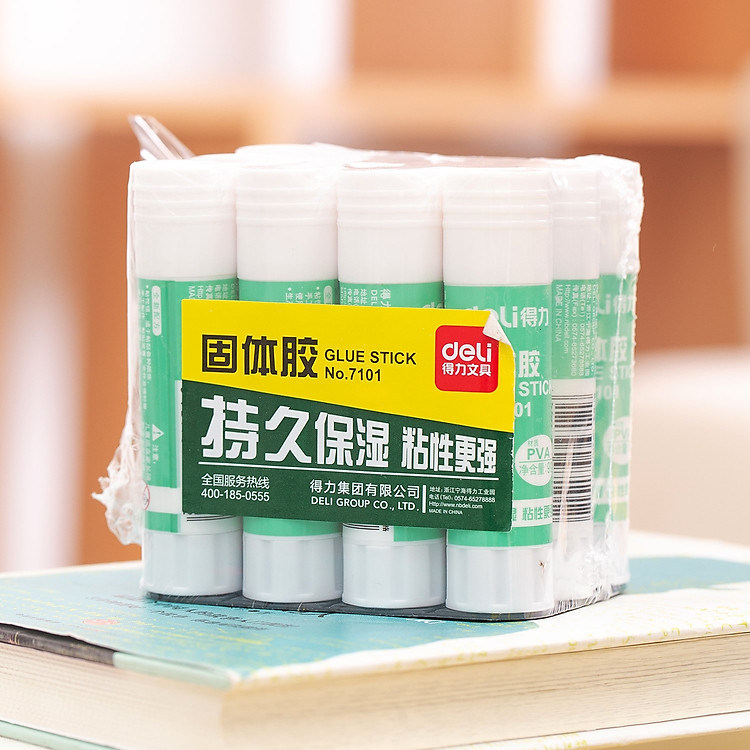 Hồ Khô Học Sinh PVA Deli 12 Lọ/Hộp 7101Z - Ảnh 3