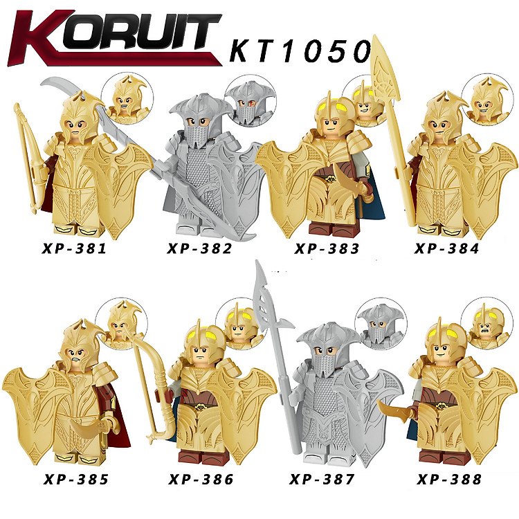 COMBO 8 Minifigures Mô Hình Chiến Binh Elf Tiên Tộc Mirkwood Elves Trong Seri Phim Chúa Tể Những Chiếc Nhẫn Lord Of The Rings KT1050