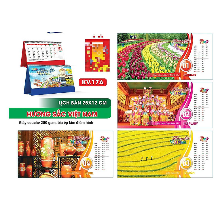 Lịch Để Bàn 2026 Đế Chữ A - Ảnh 3