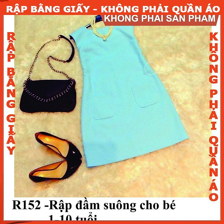 Rập Giấy A0 Đầm Bé Gái R152 (1 chiếc)