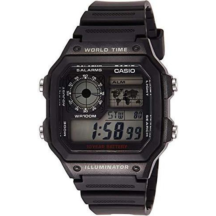 Đồng hồ nam Casio Men AE1200WH-1A thiết kế đa năng Nhập Khẩu Mỹ