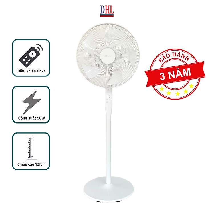 Quạt lửng Mitomo FCE - 50AE MAX, có điều khiễn từ xa, hẹn giờ, hoạt động siêu êm - hàng chính hãng