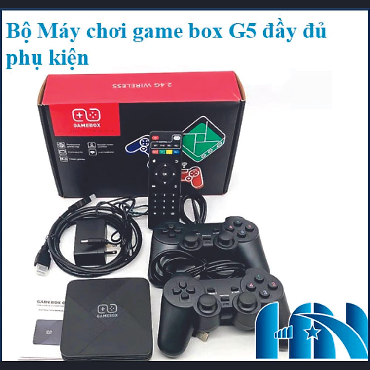 Máy Chơi Game Stick 4K 3D 2025 128GB 50.000 trò mới có 2 tay cầm không dây kết nối tivi HDMI