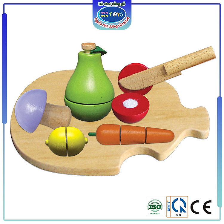 Bộ đồ chơi gỗ 5 trái cây Winwintoys Chính hãng Giá tốt
