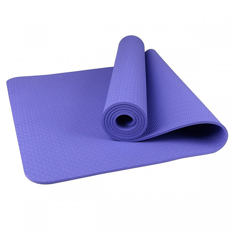 Thảm tập yoga Đại Nam Sport TPE 8mm (Xanh tím) + Tặng túi đựng thảm và dây buộc thảm
