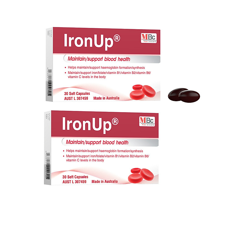 2 Thực phẩm bảo vệ sức khỏe Ironup bổ máu bổ sung sắt