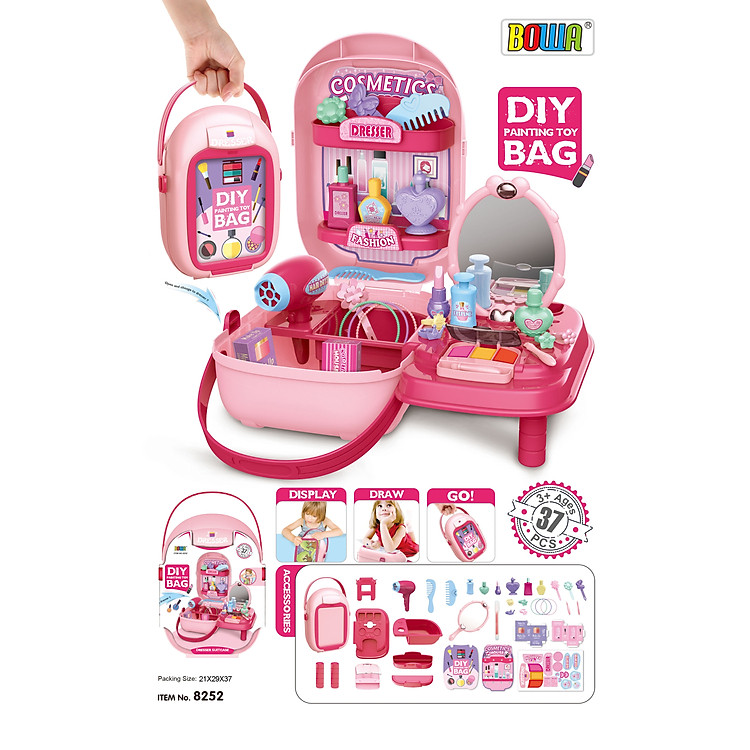 Bộ đồ chơi trang điểm BOWA 37 món Chính hãng Ưu đãi - Hình ảnh 4