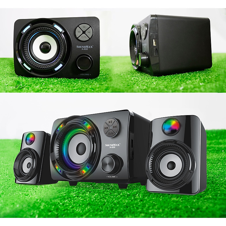 Loa SoundMax A600 (2.1) LED RGB - hàng chính hãng