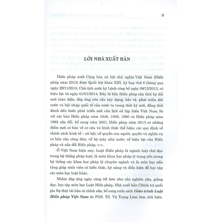 Giáo Trình Luật Hiến Pháp Việt Nam (Tái bản có chỉnh sửa, bổ sung) - Ảnh 4
