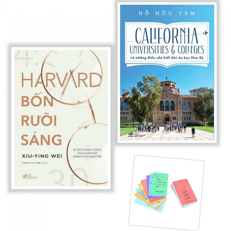 Combo Sách Hay Về Kỹ Năng Sống - Harvard Bốn Rưỡi Sáng + California Universities & Colleges Và Những Điều Cần Biết Khi Du Học Hoa Kỳ - (Tặng Kèm Postcard GreenLife AHA)