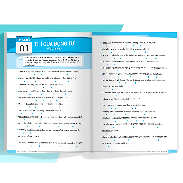 Bài Tập Tìm Sửa Lỗi Sai Tiếng Anh - Ôn Thi Vào Lớp 10 & 10 Chuyên - Ảnh 5