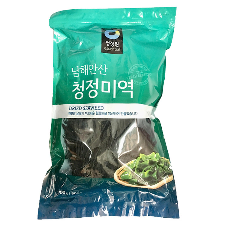 Lá Rong Biển Khô Daesang 200g Dùng Nấu Canh Rong Biển - Nhập Khẩu Hàn Quốc