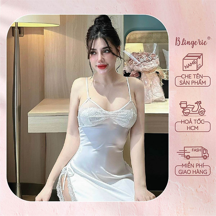 Đầm Ngủ Hai Dây Trơn - B.Lingerie