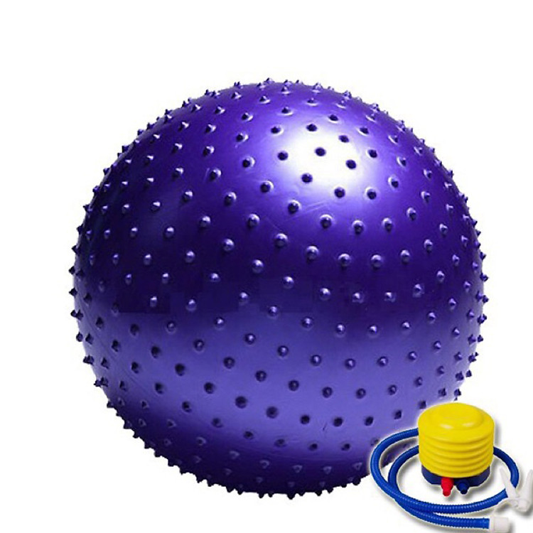 Bóng tập Yoga có gai đường kính 75cm chịu lực tốt tặng kèm bơm