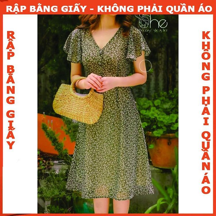 Rập giấy đầm cánh tiên mã 1289 (BẢN VẼ)