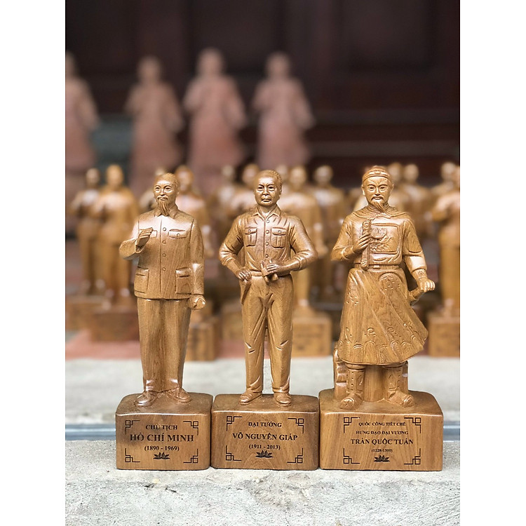 Bộ Tượng Bác Hồ, Đại Tướng Võ Giáp, Trần Quốc Tuấn (20cm)