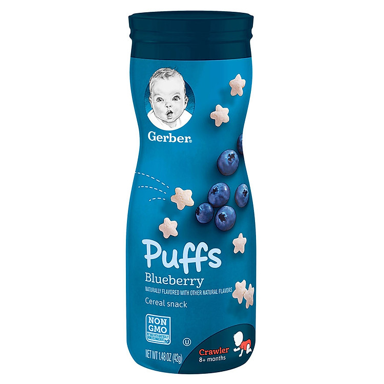 Bánh Ăn Dặm GERBER PUFFS Vị Việt Quất (Hộp 42g)