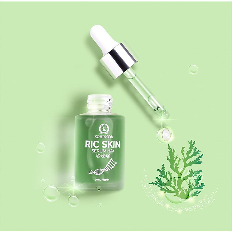 Hộp RIC SKIN SERUM HA+ - Ngăn ngừa lão hóa, hỗ trợ trị mụn, dưỡng trắng da, mờ thâm nám.