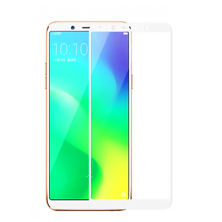 Kính Cường Lực 5D Full Màn Hình Cho Oppo F5 - Màu Trắng