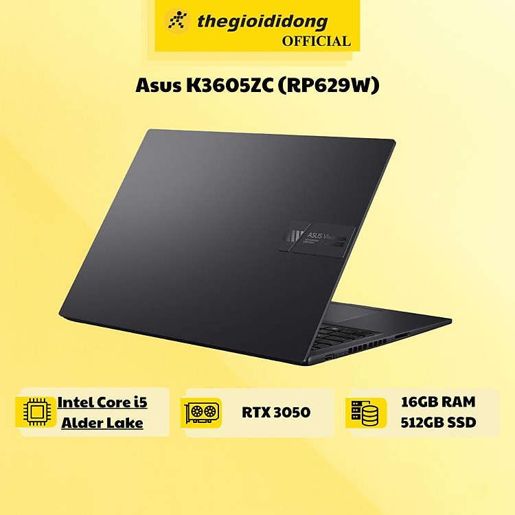 Laptop ASUS Gaming Vivobook K3605ZC i5 12500H/16GB/512GB/4GB RTX3050/Win11 (RP629W) - Hàng Chính Hãng