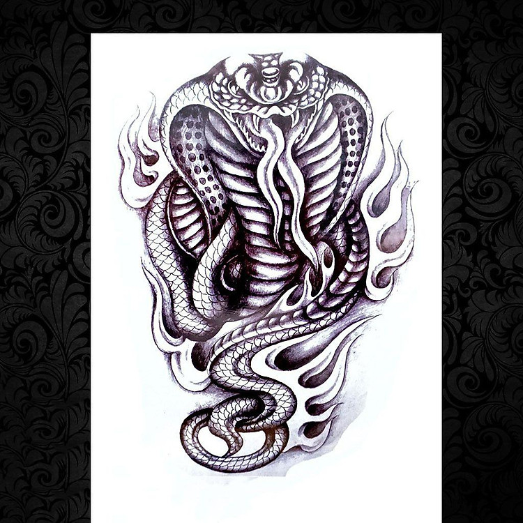 Hình Xăm Dán Mãng Xà XDL313