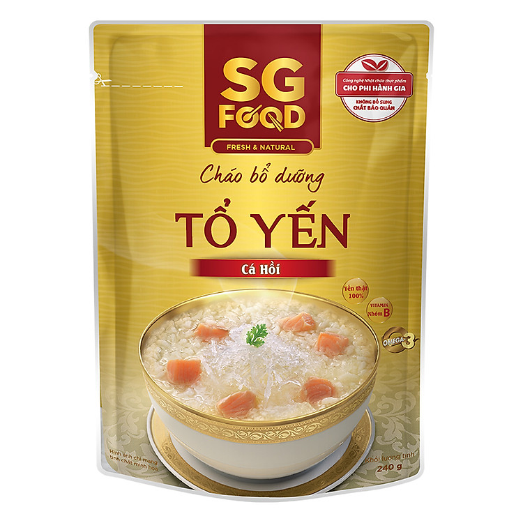 Cháo Tươi Bổ Dưỡng Tổ Yến Cá Hồi SG Food (240g)