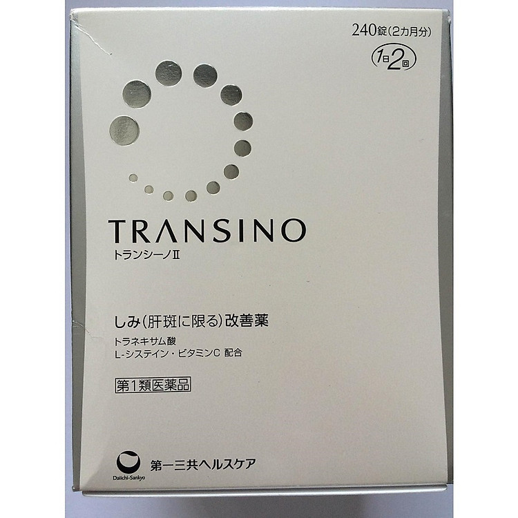 Thực phẩm chức năng Viên uống hỗ trợ điều trị nám tàn nhang Transino Whitening 240 viên Nhật Bản
