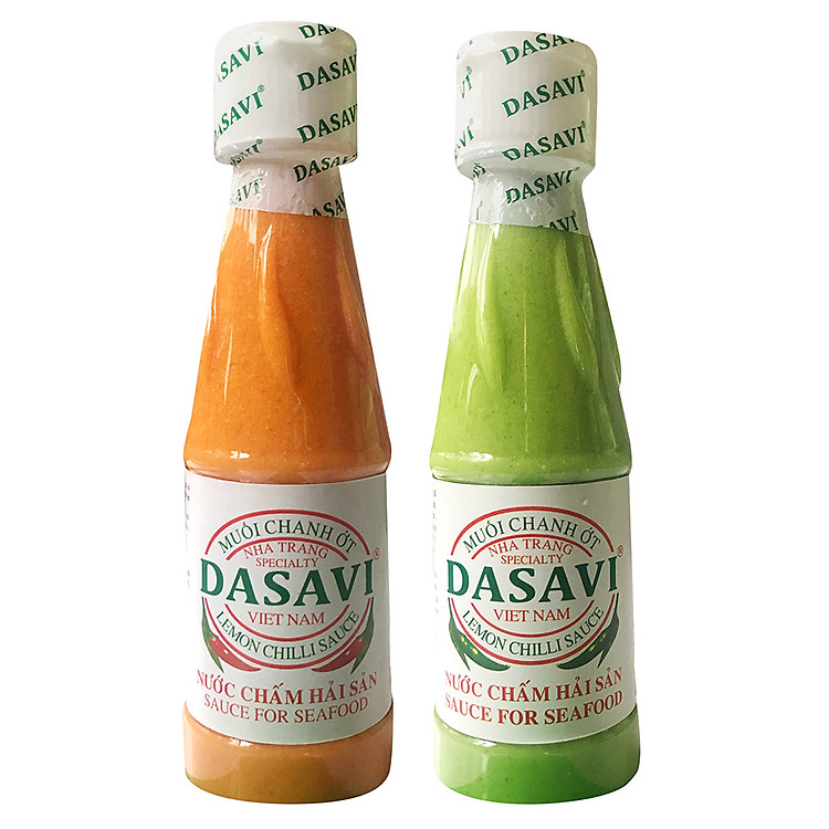 Bộ Muối Chanh Ớt Dasavi Xanh (260g) + Muối Chanh Ớt Dasavi Đỏ (260g)