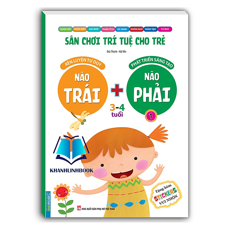 Sân Chơi Trí Tuệ Cho Trẻ – Não Trái + Não Phải 3 – 4 Tuổi – Quyển 1