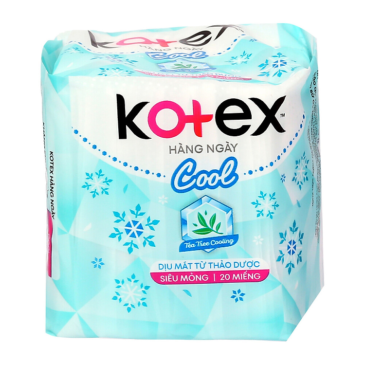 Băng Vệ Sinh Kotex Hằng Ngày Cool Siêu Mỏng 20 Miếng
