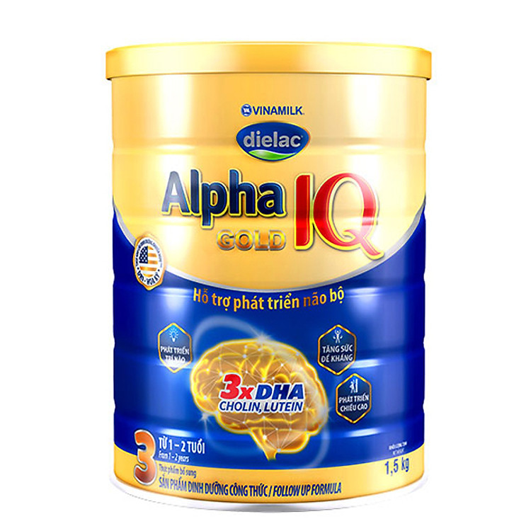 Sữa Bột Vinamilk Dielac Alpha Gold IQ 1,5kg Chất lượng Giá tốt - Hình ảnh 2