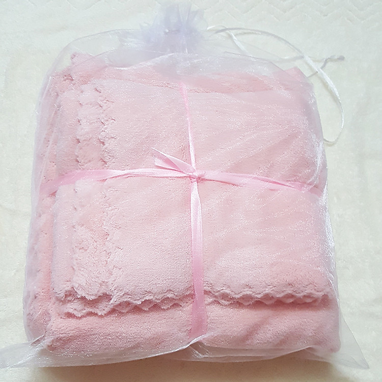 Bộ 2 khăn tắm siêu mềm và thấm nước - KT 70x140cm và 35x75cm - 360g