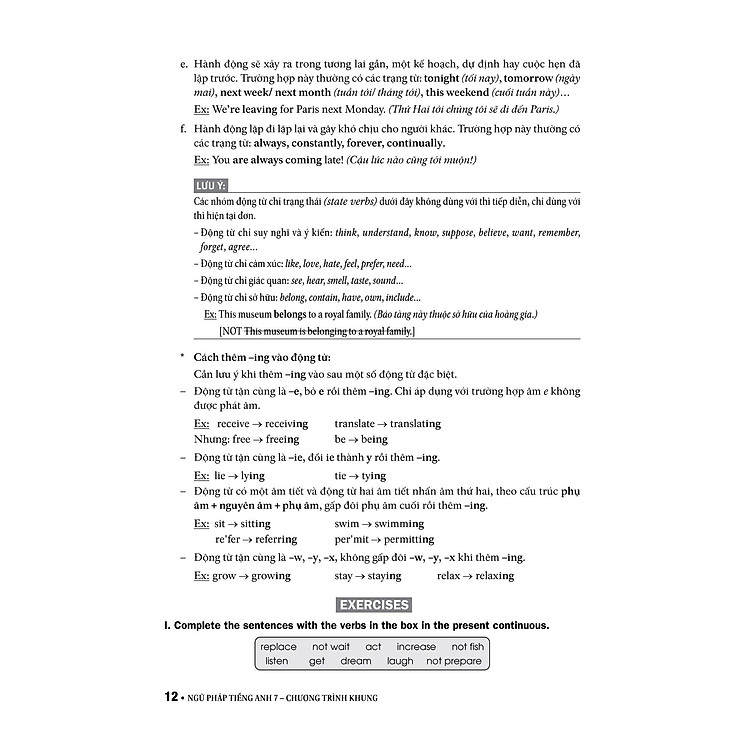 Ngữ Pháp Tiếng Anh 7 (Theo Chương Trình Khung Của Bộ Giáo Dục Và Đào Tạo) - Ảnh 4