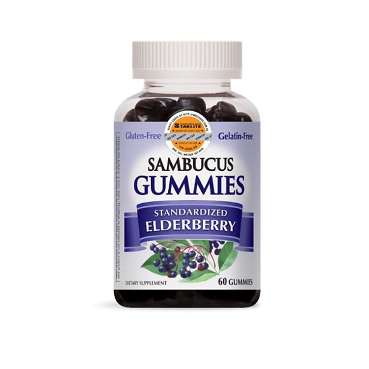 Thực Phẩm Chức Năng Kẹo Dẻo Tăng Sức Đề Kháng Nature's Way Sambucus Gummy, 60 Viên