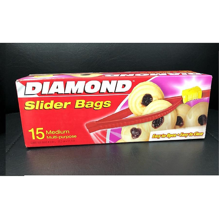 Túi đựng phẩm Diamond có khóa kéo PE- Medium