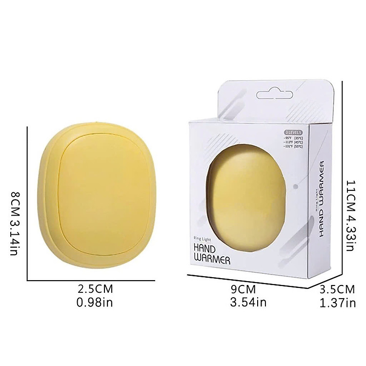 Máy Sưởi Tay Mini LED Cầm Tay Làm Ấm Nhanh 8s Sạc USB 3 Mức Độ Nhiệt Tùy Chỉnh Chế Độ Sạc Dự Phòng Kèm Dây Treo Tiện Dụng Văn Phòng Du Lịch Phượt Dã Ngoại MÀU ĐEN – Hàng Nhập Khẩu