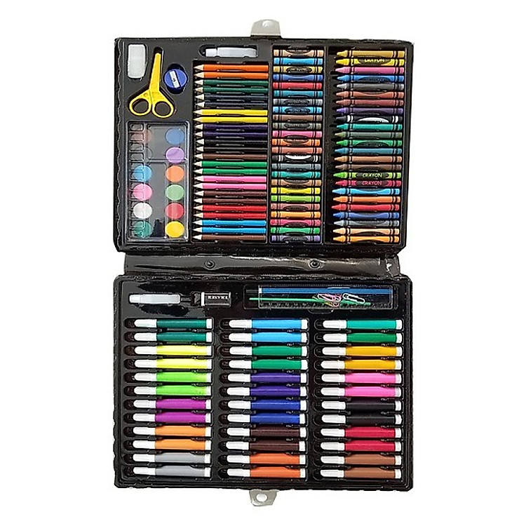 Hộp bút màu 150 chi tiết cho bé - Tặng 1 khăn lau mặt hình thú