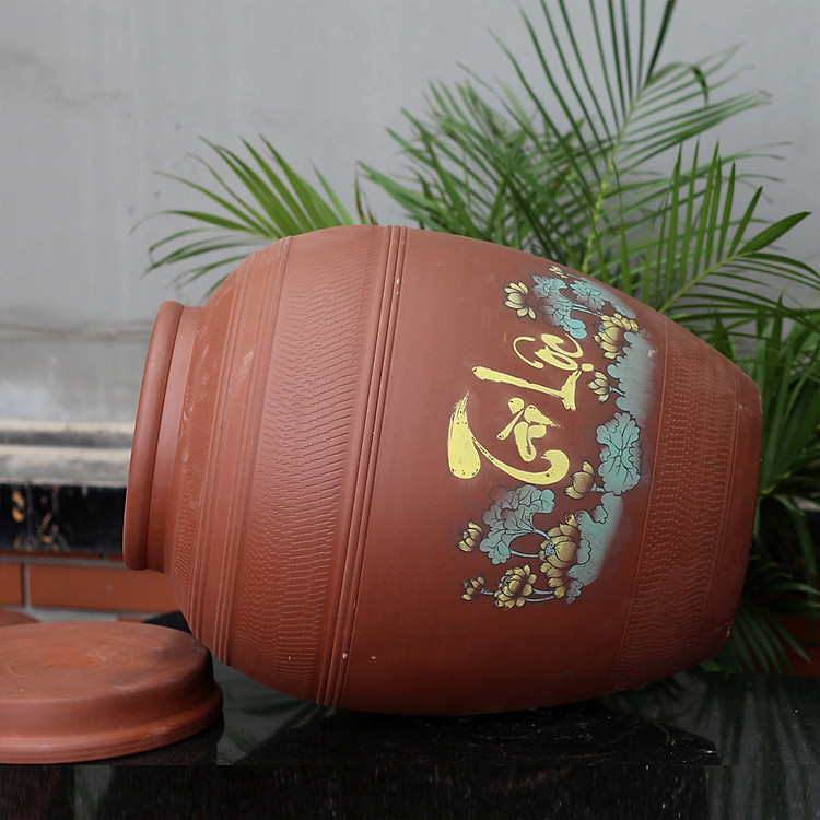 Chum sành Tài Lộc 50 lit gốm sứ Bát Tràng - Ảnh 2