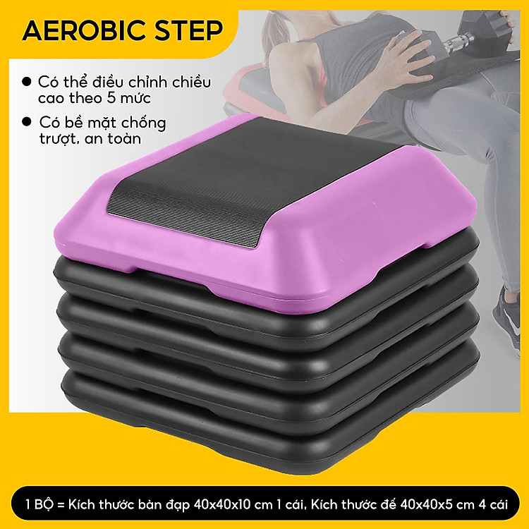 Bục tập step 40cm, bục tập erobic mini, bục tập gym mini tại nhà. Sỉ, làm phòng từ 5 bục