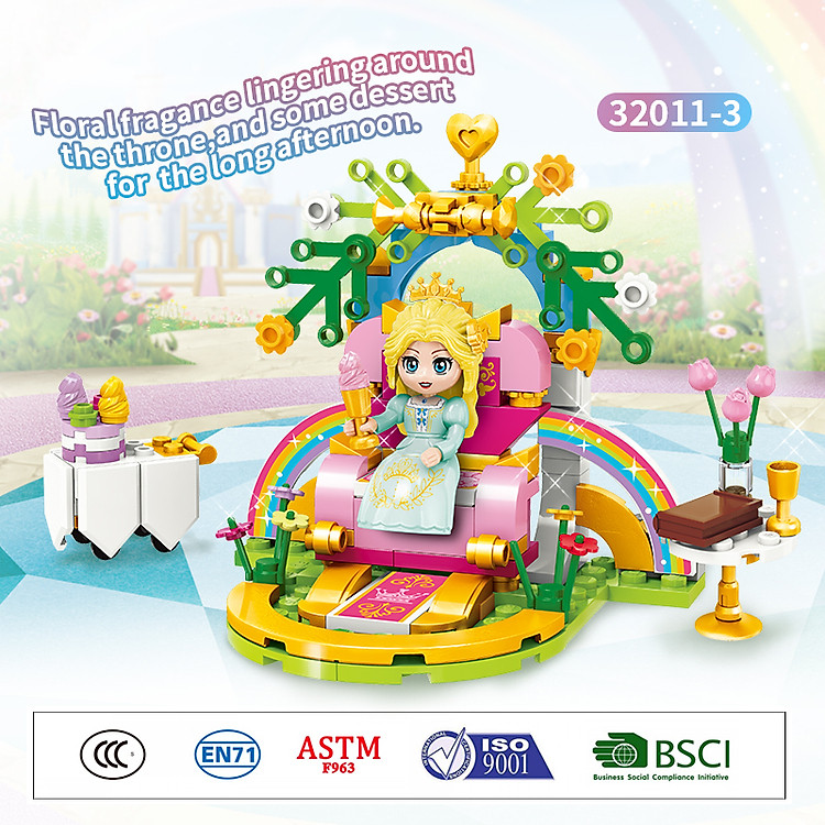 Đồ chơi xếp hình Qman 32011 - Hoa cầu vồng Chính hãng Tiết kiệm - Hình ảnh 4