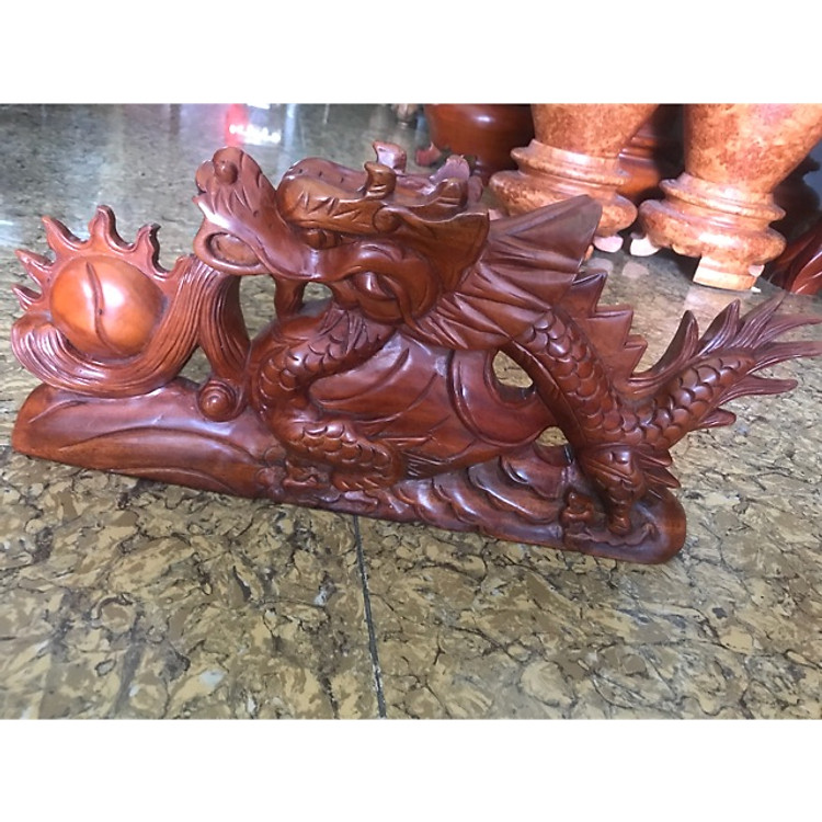 Tượng Rồng Gỗ Size dài 50cm x cao 22cm x sâu 6cm Anh Chị trưng bàn trang trí nhà ạ